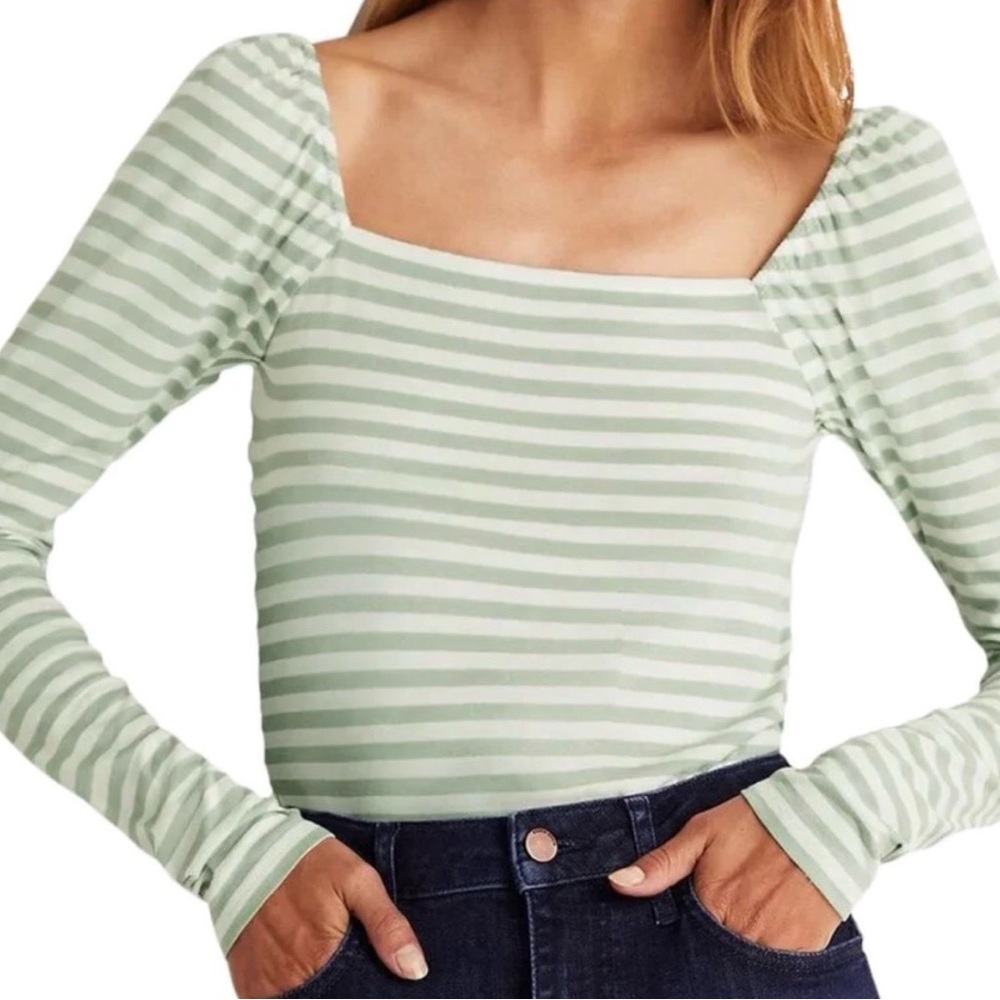 Boden Square Neck Jersey Top Size 8